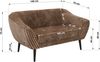 Polstersofa PIRS 2 Skandinavisches Sofa 2-Sitzer, Sofa mit Wellenfederung, Breite 140 cm, schwarze Füße Hoher Sitzkomfort - Braun Cord Bild 5