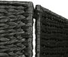 vidaXL 5-teiliger Paravent Schwarz 193×160 cm Wasserhyazinthe 247352 Bild 5