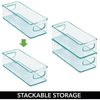 mDesign Kunststoffbox Aufbewahrung Organizer 2er-Set Kunststoff Hellblau Bild 4