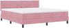 vidaXL LED Boxspringbett mit Matratze mit LED Rosa 180 x 200 cm Samt 3342673 Bild 2