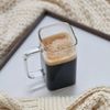 Zoha Latte-Macchiato-Glas Square 2er Set Henkelglas Cocktail 350 ml Heißgetränke Kaffeeglas, Borosilikatglas, Hitzebeständig Latte Macchiato Glas Eiskaffeegläser Bild 2