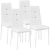 tectake Esszimmerstuhl 4er Set Esszimmerstuhl (4er Set, 4 St), gepolstert mit Kunstlederbezug Bild 5
