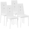 tectake Esszimmerstuhl 4er Set Esszimmerstuhl (4er Set, 4 St), gepolstert mit Kunstlederbezug Bild 4