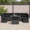 vidaXL Gartensofa-set mit Kissen 8 pcs Schwarz Poly-Rattan 3348239 Bild 3
