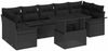 vidaXL Gartensofa-set mit Kissen 8 pcs Schwarz Poly-Rattan 3348239 Bild 2