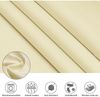 Duschvorhang Beige 180x200 cm Textil Polyester Wasserdicht Waschbar Bild 5