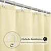 Duschvorhang Beige 180x200 cm Textil Polyester Wasserdicht Waschbar Bild 2