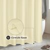 Duschvorhang Beige 180x200 cm Textil Polyester Wasserdicht Waschbar Bild 3