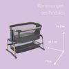 Maxi-Cosi Iora Air Beistellbett, Zustellbett, atmungsaktives Netzgewebe, Höhenverstellbar, Wiege mit Matratze, Eco Care, Geeignet ab Geburt, 0 Monate bis 9 kg, Beyond Graphite Bild 3