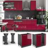 Spülenunterschrank Fame-Line Bordeaux Hochglanz 80 cm ohne Arbeitsplatte Vicco Bild 2