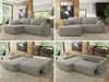 Ecksofa, L-förmiges, lose Kissen, DL-Schlaffunktion, (H 100 x T 187 x B 273 cm) - CUBO L - Boucle Hellgrau - linke Seite Bild 2