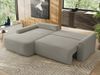 Ecksofa, L-förmiges, lose Kissen, DL-Schlaffunktion, (H 100 x T 187 x B 273 cm) - CUBO L - Boucle Hellgrau - linke Seite Bild 3