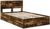 vidaXL Bettrahmen Geräucherte Eiche 120 x 190 cm Ingenieurs Holz 3408002 Bild 4