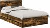 vidaXL Bettrahmen Geräucherte Eiche 120 x 190 cm Ingenieurs Holz 3408002 Bild 2