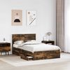 vidaXL Bettrahmen Geräucherte Eiche 120 x 190 cm Ingenieurs Holz 3408002 Bild 3