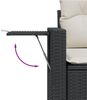 vidaXL 6-tlg. Garten-Sofagarnitur mit Kissen Schwarz Poly Rattan 3220185 Bild 3