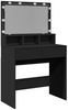 vidaXL Schminktisch mit LED-Beleuchtung Schwarz 80x41x134,5 cm 848186 Bild 2