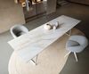 Esstisch Edge 300x100 cm Keramik Onyx Pearl Metall Schräg Weiß Bild 4