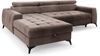 AX LIVING Braun Eckcouch mit Schlaffunktion Arkucio Mini 260 cm L Bild 2