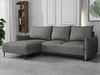 Ecksofa mit Schlaffunktion und Bettkasten Snolik L, schmale Armlehne (Farbe: Velo 635) Bild 3