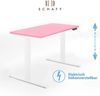 Schreibtisch elektrisch höhenverstellbar REC 120x60cm, Tischplatte Pink mit Gestell Weiss Bild 2