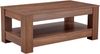 Couchtisch H 45 x T 100 x B 50 cm in Walnuss, rechteckig, 2 Ebenen, MDF im Industrial-Stil Bild 4