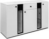 Kommode Salsa 2 Lamellenoptik Anbauwand Wohnwand Sideboard MDF Weiss matt Bild 3