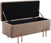 Sitztruhe Dals Samt 100x40x42 cm Braun [en. casa] Bild 3