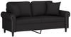 vidaXL 2-Sitzer-Sofa mit Zierkissen Schwarz 140 cm Samt 3200950 Bild 3