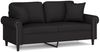 vidaXL 2-Sitzer-Sofa mit Zierkissen Schwarz 140 cm Samt 3200950 Bild 2