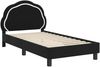 vidaXL Kinderbettgestell mit Kopfteil Schwarz 80 x 160 cm Samt 42010903 Bild 4