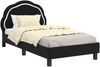 vidaXL Kinderbettgestell mit Kopfteil Schwarz 80 x 160 cm Samt 42010903 Bild 2