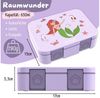 BEARFOOT Lunchbox Brotdose mit Fächern, auslaufsicher - Meerjungfrau lila, PP, ABS, Silikon, Kindergarten und Schule - Mädchen und Jungen, Vesperbox, Snackbox Bild 3
