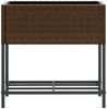 vidaXL Pflanzkübel mit Ablage Braun Poly Rattan 366388 Bild 5