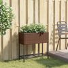 vidaXL Pflanzkübel mit Ablage Braun Poly Rattan 366388 Bild 3