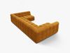 Micadoni Panorama-Sofa Kendal 7-Sitzer Samt Senf Bild 3