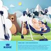 KIDIZ® Babywippe Babyschaukel mit 5 Geschwindigkeitseinstellungen zusammenklappbarer Baby Wippe Schaukel Babyhochstuhl mit Spielbogen Spielzeugen 5 beruhigende Naturgeräusche neugeborene Navyblau Bild 5