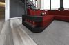 Stoff Wohnlandschaft Wave XL Materialmix - Mikrofaserstoff - Dunkelrot-Schwarz - Links Bild 5