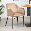 Bronx71 Esszimmerstuhl Samt / gewebter Stoff Chicago taupe Bild 4
