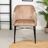 Bronx71 Esszimmerstuhl Samt / gewebter Stoff Chicago taupe Bild 2