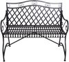 Garden Pleasure Gartenbank PORAK Schwarz Metall Bank Sitzbank Antik Design Bild 2
