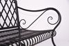 Garden Pleasure Gartenbank PORAK Schwarz Metall Bank Sitzbank Antik Design Bild 3