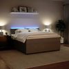 vidaXL Boxspringbett mit Matratze Hellgrau 180x200 cm Samt 3290118 Bild 5