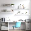 Bücherregal Wand 4 pcs, Schweberegale, Wandregal Eichen-Optik und Weiß 120 x 23,5 x 3,8 cm MDF Bild 3