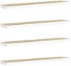 Bücherregal Wand 4 pcs, Schweberegale, Wandregal Eichen-Optik und Weiß 120 x 23,5 x 3,8 cm MDF Bild 2