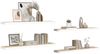 Bücherregal Wand 4 pcs, Schweberegale, Wandregal Eichen-Optik und Weiß 120 x 23,5 x 3,8 cm MDF Bild 5
