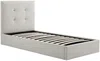 Vente-unique - CALINIDA Bett Stoff Beige - B 201 cm x H 101,5 cm x L 98 cm Bild 3