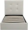 Vente-unique - CALINIDA Bett Stoff Beige - B 201 cm x H 101,5 cm x L 98 cm Bild 4
