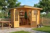 Alpholz 5-Eck Gartenhaus Sunny B Gartenhaus aus Holz in Pinie Holzhaus mit 28 mm Wandstärke Blockbohlenhaus mit Montagematerial Bild 3