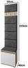 Garderoben-Set ZEFIR – Schuhschrank mit Ablage, Wandregal mit Haken und Polsterplatten in Weiß (Trinity 14), ideal für Flur und Eingangsbereich, 215 x 40 x 50 cm Bild 2